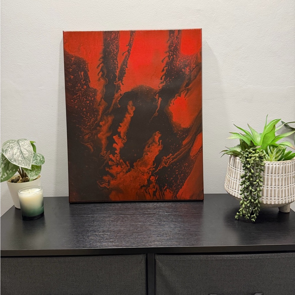Original Abstract Art 16x20 One Of Kind Handmade Painting On Canvas